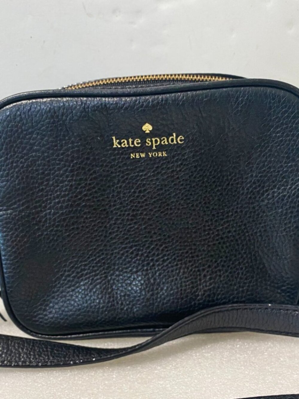 Kate Spade Mulberry Street Pyper Crossbody Bag Black Leather Pebbled Handbag